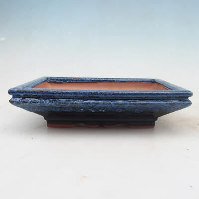 Bonsai miska 22 x 17 x 5,5 cm, barva modrobílá - 1