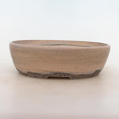 Bonsai miska 25,5 x 20 x 7,5 cm, barva šedobéžová - 1