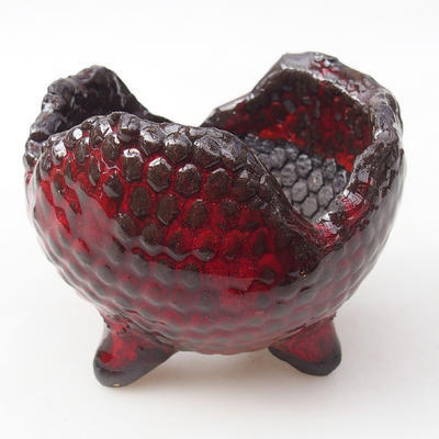 Keramická Skořápka 7 x 7 x 6 cm , barva červená - 1