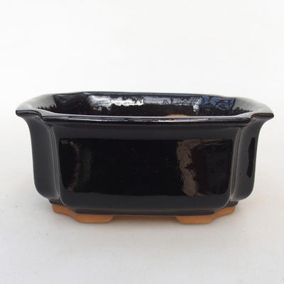 Bonsai miska H 01 - 11,5 x 9 x 5 cm, černá lesklá - 1
