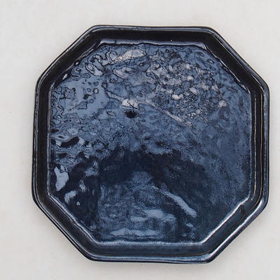 Bonsai podmiska H 13 - 11 x 11 x 1,5 cm, černá lesklá - 1