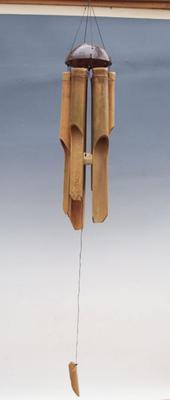 Bambusová zvonkohra světlá 100 cm