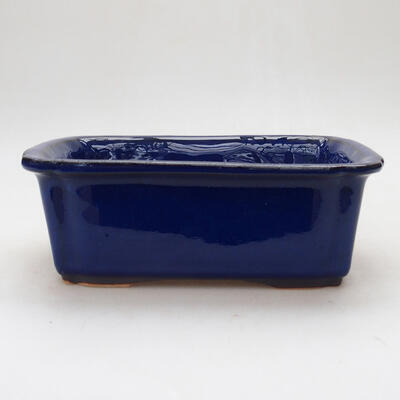 Bonsai miska 16,5 x 12 x 6 cm, modrá oxid - 1