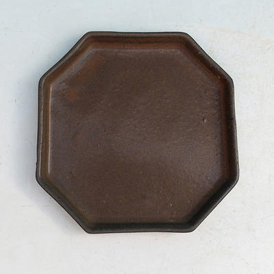 Bonsai podmiska H 13 - 11 x 11 x 1,5 cm, hnědá - 1