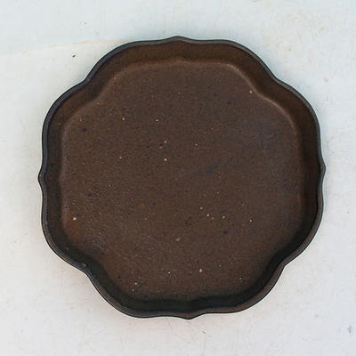 Bonsai podmiska H 06 - 13,5 x 13,5 x 1,5 cm, hnědá - 1
