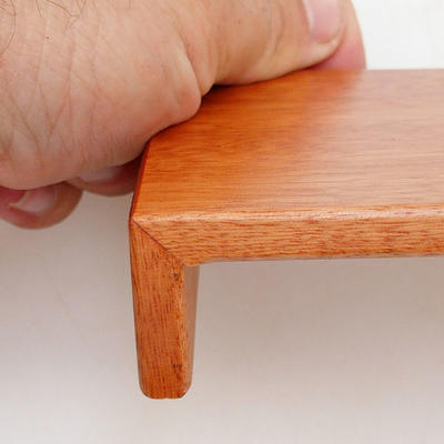 Dřevěný stolek pod bonsaje  hnědý 21 x 8 x 3 cm - 2
