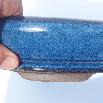 Bonsai miska 22 x 22 x 5,5 cm barva modrá - 2