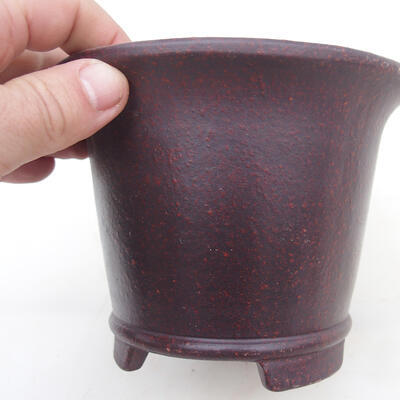 Bonsai miska 14,5 x 14,5 x 11,5 cm, barva hnědočervená - 2