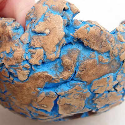 Keramická Škrupina 8,5 x 8 x 6,5 cm, farba režná modrá - 2