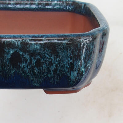 Bonsai miska 15 x 13 x 5 cm, barva modrobílá - 2