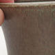 Keramická bonsai miska 10 x 10 x 9,5 cm, barva hnědozelená - 2/3