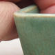Keramická bonsai miska 9 x 7 x 4 cm, barva zelená - 2/4