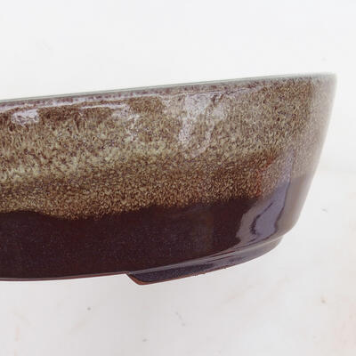 Bonsai miska 20,5 x 17 x 6 cm, barva vínovohnědá - 2