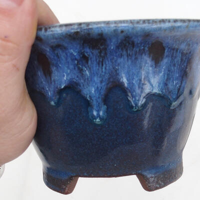 Bonsai miska 14 x 14 x 8,5 cm, barva modrá - 2