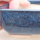 Keramická bonsai miska 13 x 10 x 4 cm, barva modrá - 2/4