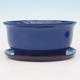 Bonsai miska + podmiska H 30 - miska 12 x 10 x 5 cm, podmiska 12 x 10 x 1 cm, modrá - 2/3