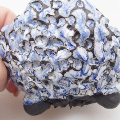 Keramická Skořápka 7 x 6,5 x 6 cm, barva modrobílá - 2