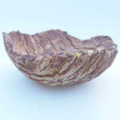 Keramická Skořápka 12 x 12 x 5 cm, barva hnědožlutá - 2