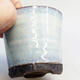 Keramická bonsai miska 8 x 8 x 7 cm, barva modrá - 2/3