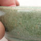 Keramická bonsai miska  10 x 10 x 3,5 cm, barva zelená - 2/3