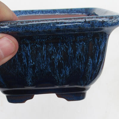 Bonsai miska 12 x 12 x 7 cm, barva modrá - 2
