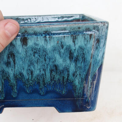 Bonsai miska 19,5 x 19,5 x 10 cm, barva modrá - 2