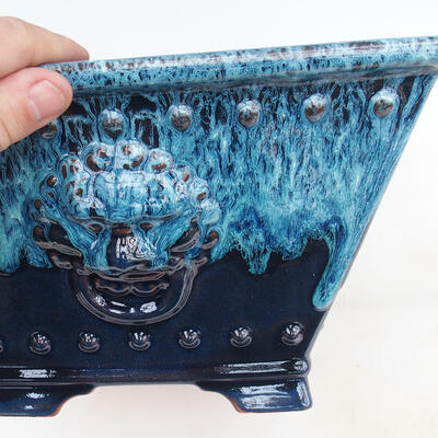 Bonsai miska 27 x 27 x 16 cm, barva modrá - 2