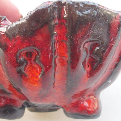 Keramická Skořápka 7,5 x 7,5 x 5  cm , barva  červená - 2