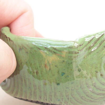 Keramická Skořápka 7,5 x 7 x 4,5 cm , barva  zelená - 2