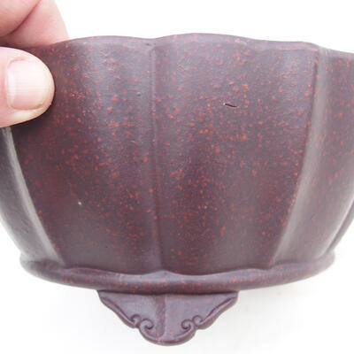 Bonsai miska 19 x 19 x 9,5 cm, barva hnědočervená - 2