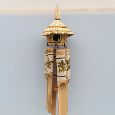 Bambusová zvonkohra budka želva 110 cm - 2