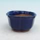 Bonsai miska + podmiska H95 - miska 7 x 7 x 4 cm, podmiska 7 x 7 x 1 cm, modrá - 2/3