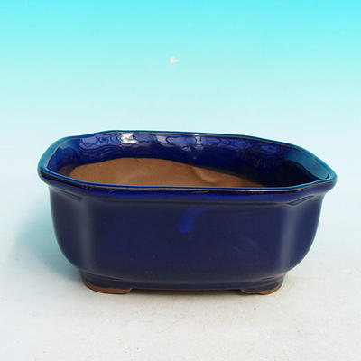 Bonsai miska + podmiska H 31 - miska 14 x 12 x 6 cm, podmiska 14,5 x 12,5 x 1 cm, modrá - 2