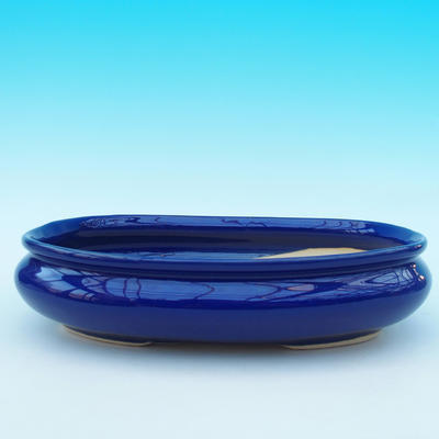 Bonsai miska + podmiska H15 - miska 26,5 x 17 x 6 cm, podmiska 24,5 x 15 x 1,5 cm, modrá  - 2
