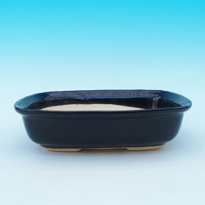 Bonsai miska + podmiska H09 - miska 31 x 21 x 8 cm, podmiska 28 x 19 x 1,5 cm, černá lesklá - 2