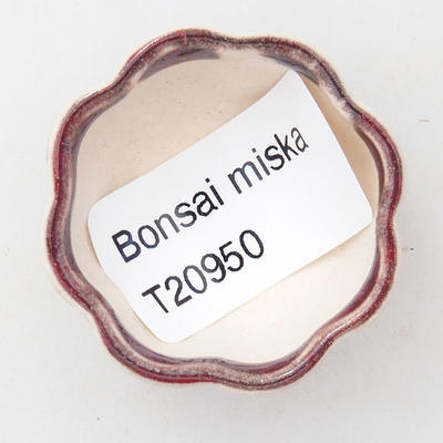Mini bonsai miska 3,5 x 3,5 x 2 cm, barva červená - 3