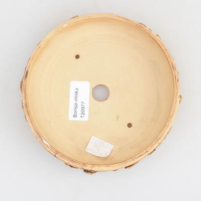 Keramická bonsai miska 14 x 14 x 3,5 cm, barva praskaná - 3