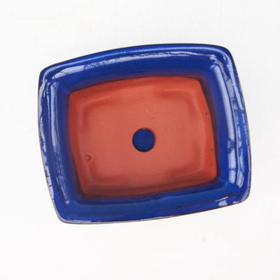Bonsai miska + podmiska H11 - 11,5 x 10 x 4,5 cm, podmiska 1 x 9,5 x 1 cm, modrá - 3