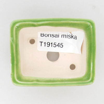 Mini bonsai miska 6 x 4,5 x 2,5 cm, barva zelená - 3