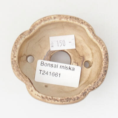 Keramická bonsai miska 7,5 x 7 x 3 cm, barva hnědá - 3