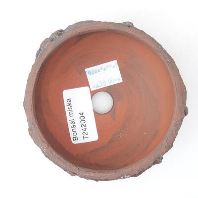 Keramická bonsai miska 9,5 x 9,5 x 5 cm, barva hnědá - 3