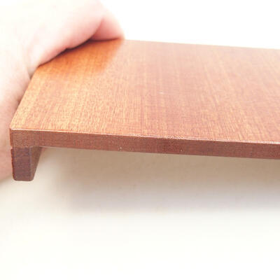 Dřevěný stolek pod bonsaje  hnědý 12 x 9 x 1,5 cm - 3