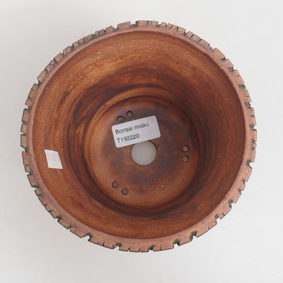 Keramická bonsai miska 14 x 14 x 14  cm, barva hnědozelená - 3