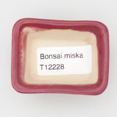Mini bonsai miska 6 x 4,5 x 2,5 cm, barva vínová - 3