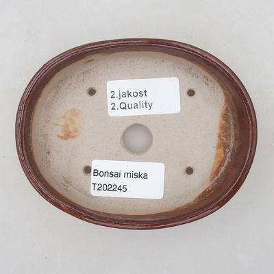 Keramická bonsai miska 11,5 x 9 x 2,5 cm, barva hnědá - 2.jakost - 3