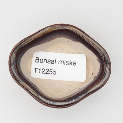 Mini bonsai miska 6 x 5 x 2,5 cm, barva hnědá - 3