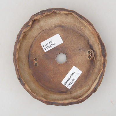 Keramická bonsai miska 15 x 15 x 3 cm, barva režná - 2.jakost - 3