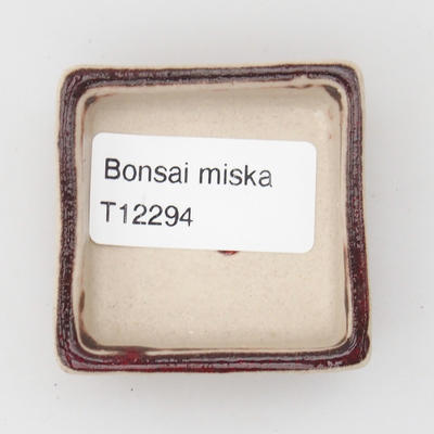 Mini bonsai miska 4,5 x 4,5 x 1,5 cm, barva červená - 3