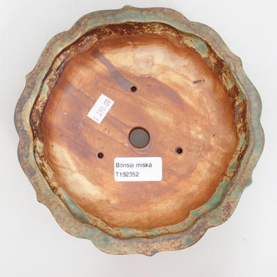 Keramická bonsai miska 18,5 x 18,5 x 5  cm, barva hnědozelená - 3
