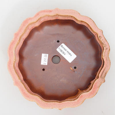 Keramická bonsai miska 18,5 x 18,5 x 5  cm, barva růžová - 3